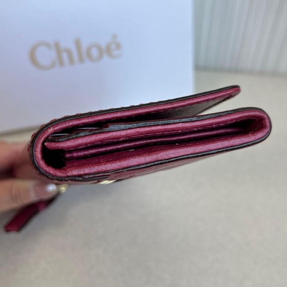 Chloe Pink Leather Wallet - Picture 5 of 9